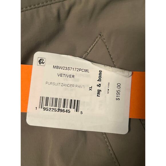 NWT Rag & Bone Nylon/Spandex Pants Tan/Green Back Elastic Drawstring Size XL - Picture 3 of 7